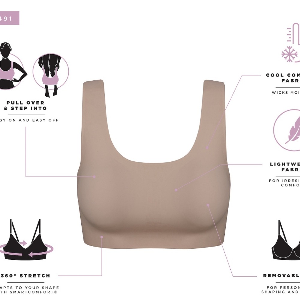 NWT Bali comfort revolution seamless wireless bra SZ 3XL - Picture 4 of 7